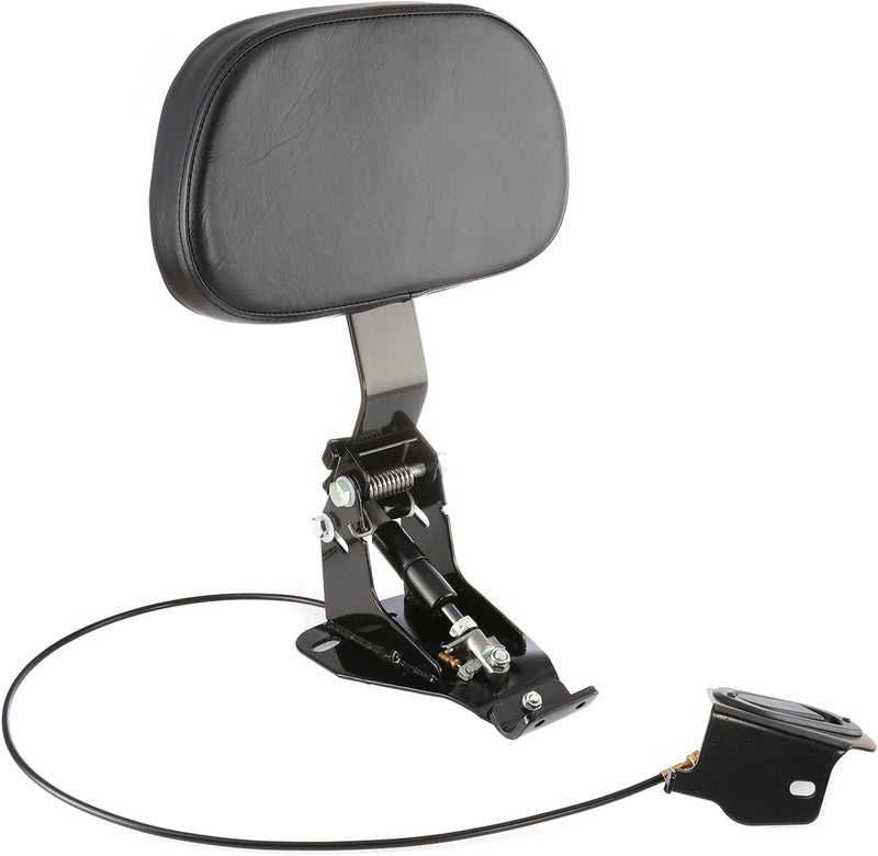 INNOGLOW Motorcycle Adjustable Driver Backrest Rider Backrest with Black Mount Kit for Harley Touring Electra Glide Road Glide Road King Street Glide CVO 2009-2020 - Image 1